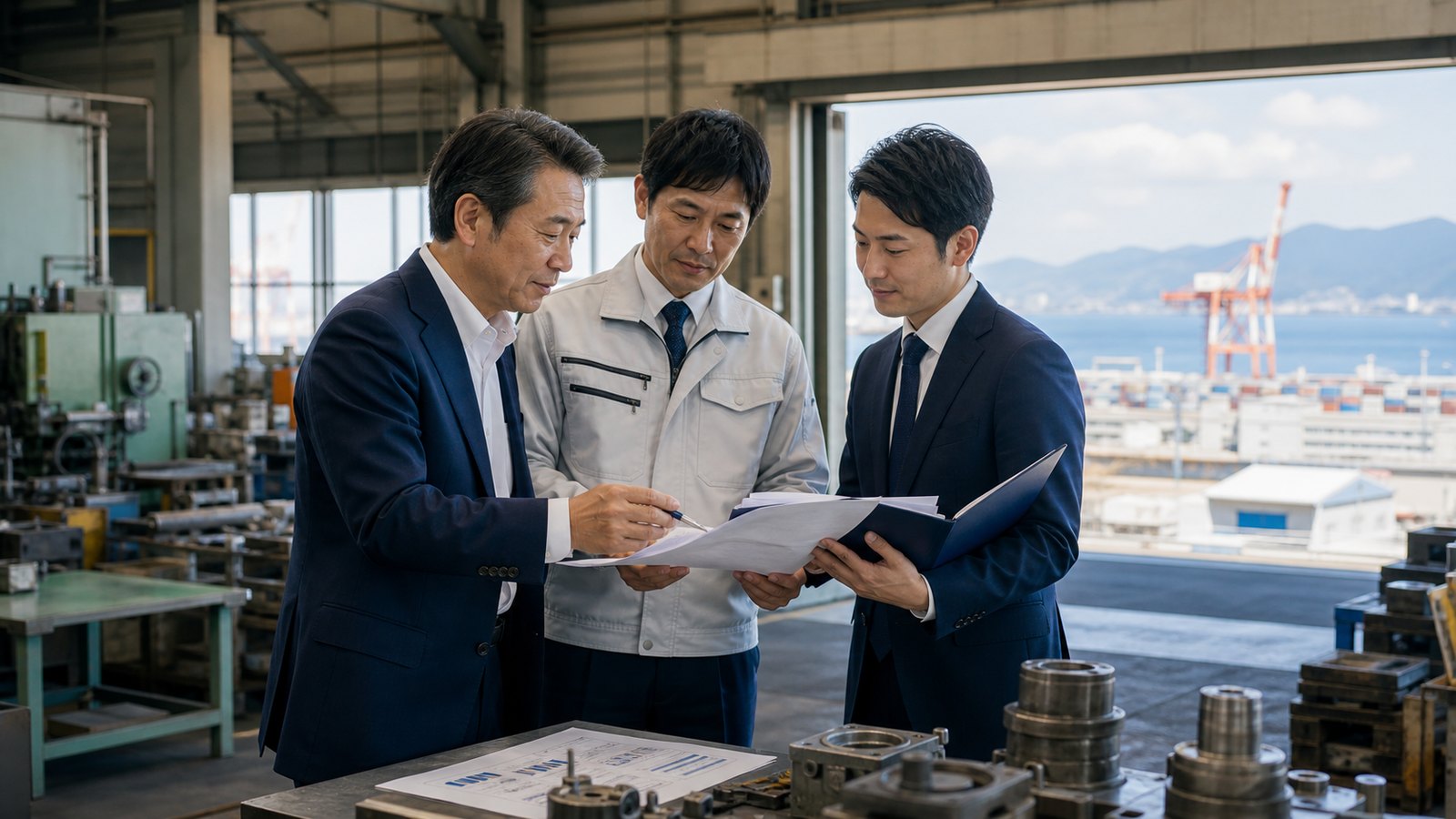 広島周辺の業種別M&A論点を示すビジネス資料イメージ
